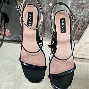 Aqua sandles block heel